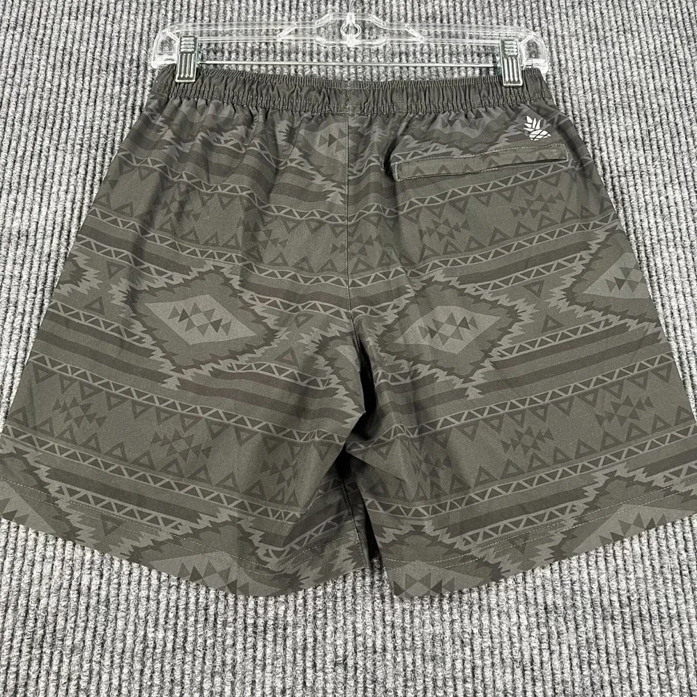 Chubbies Mens Shorts Small Black Gray Lined Southwest Print Drawstring 7